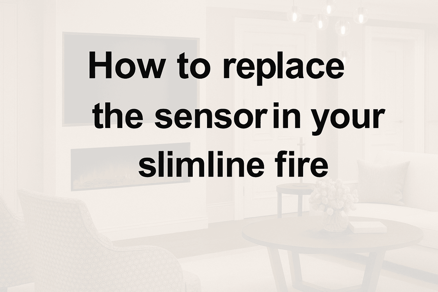 How to replace the sensor in your slimline fire